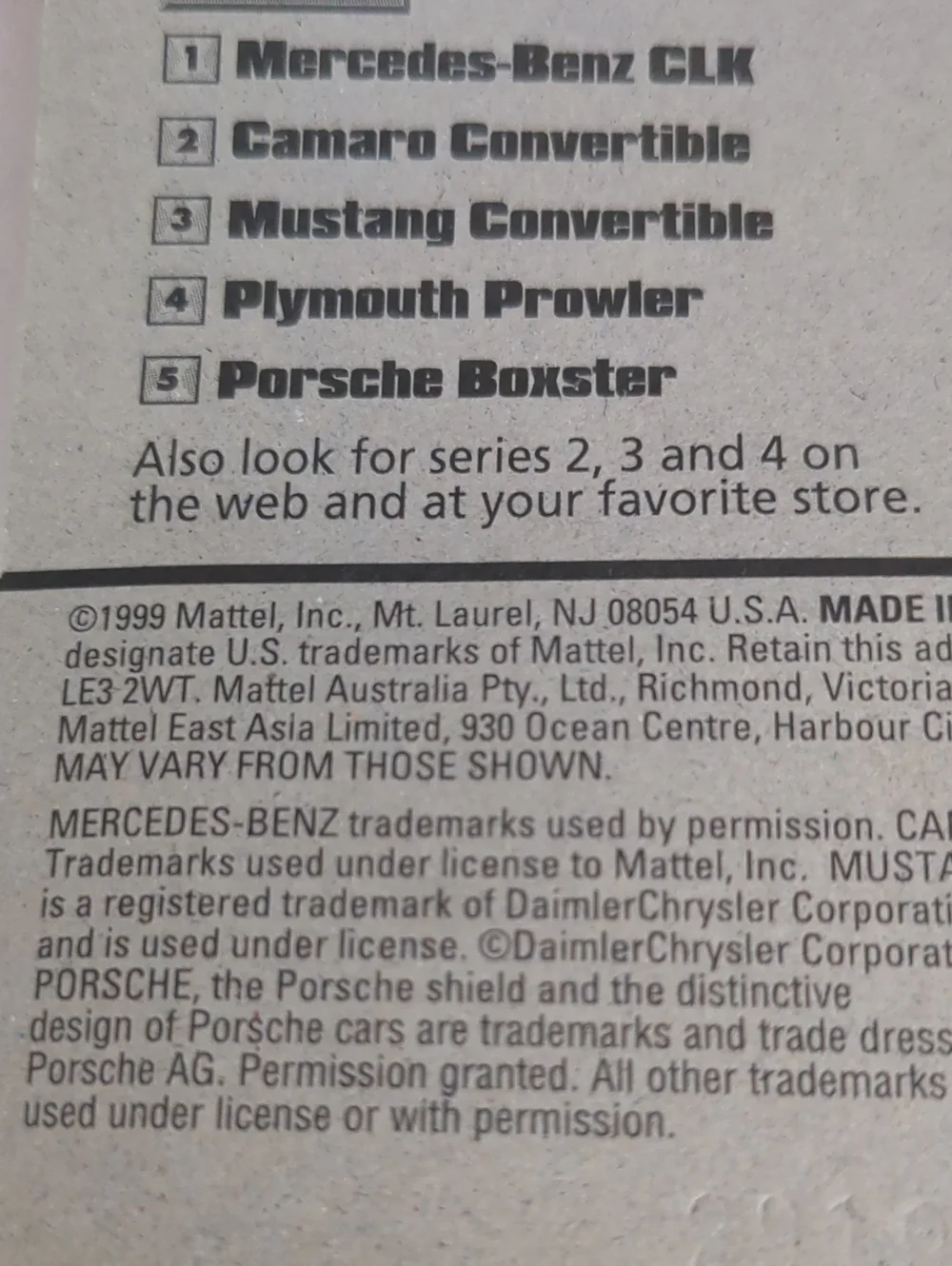 Matchbox Mustang 1999 Convertible #3